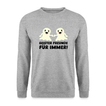 fantômes amis pour toujours - Sweat-shirt Unisexe - gris chiné - Devant - Alina (178cm) & Michal (187cm)