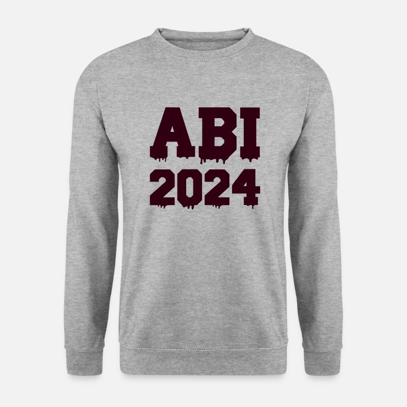abi 2024 - Unisex Pullover - Weißgrau meliert