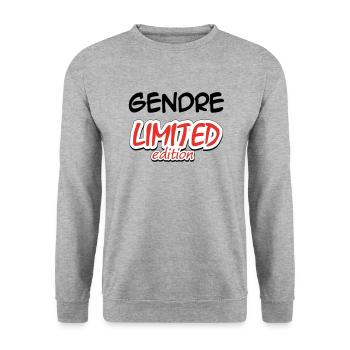 GENDRE LIMITED EDITION - Unisex Pullover - Weißgrau meliert - Vorne - Alina (178cm) & Michal (187cm)