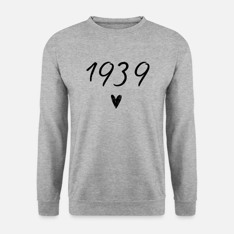 Herzjubiläum 1939 - Unisex Pullover - Weißgrau meliert