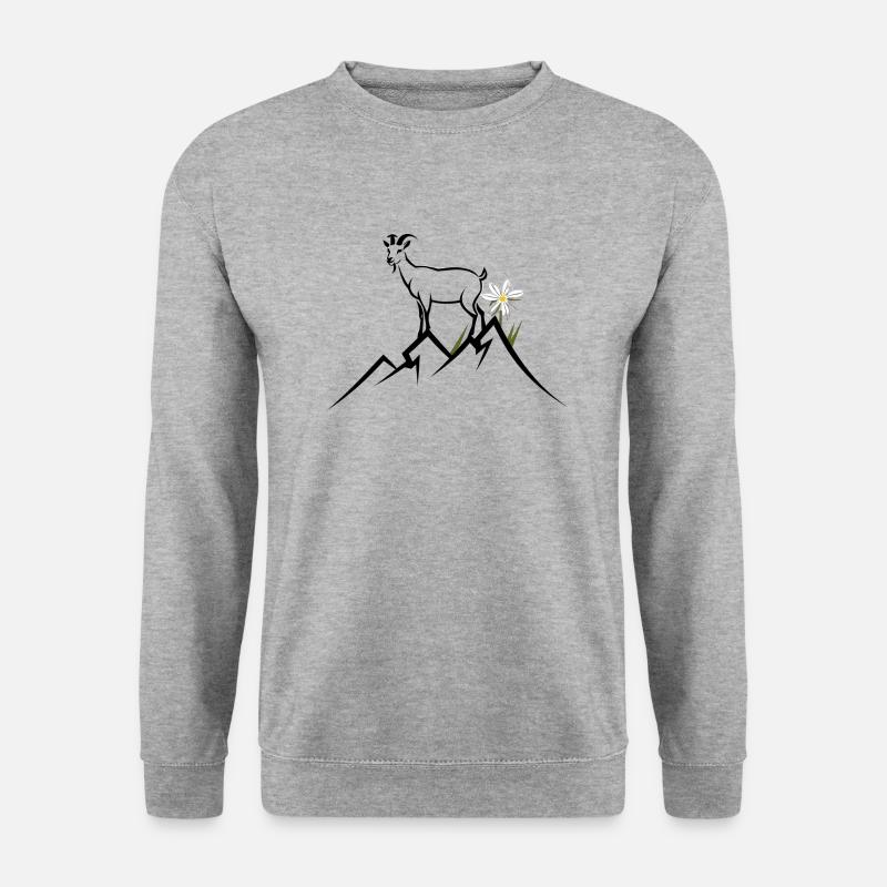 Berg, Alpen - Unisex Pullover - Weißgrau meliert