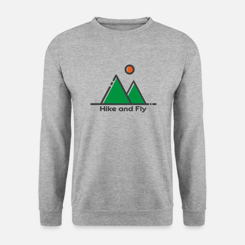 Hike and Fly - Unisex Pullover - Weißgrau meliert