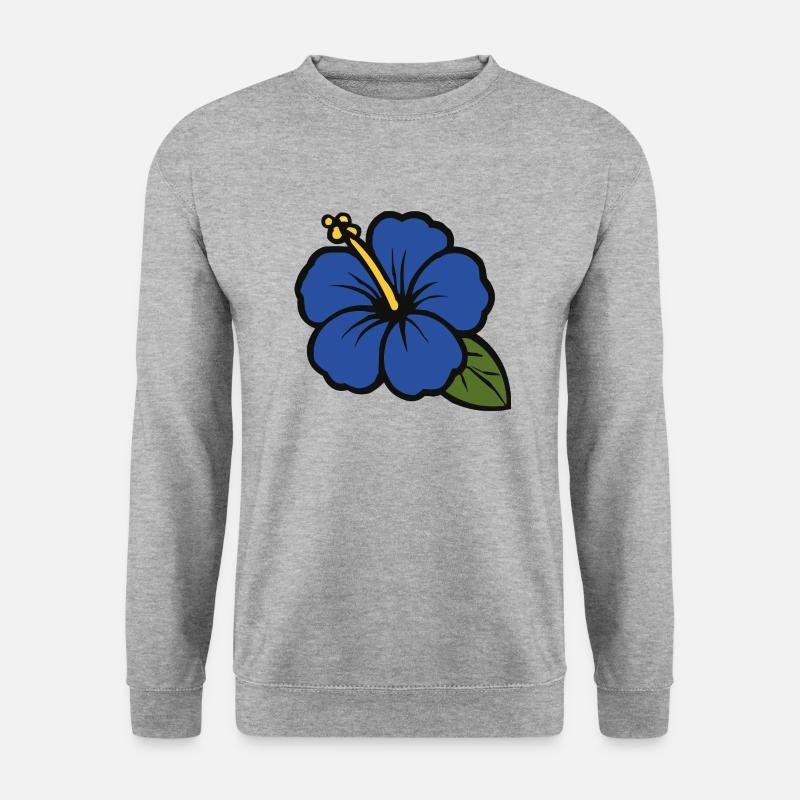 hibiskus flower - Unisex Pullover - Weißgrau meliert