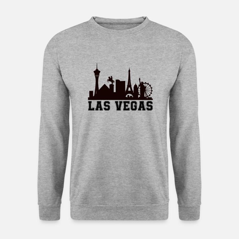 vegas skyline - Unisex Pullover - Weißgrau meliert