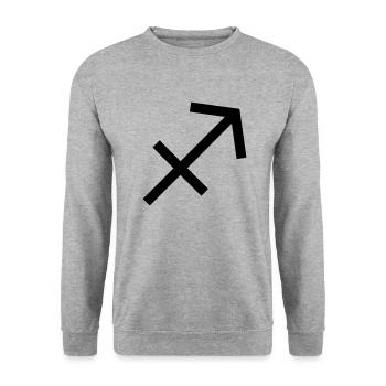 Sagittarius - Unisex Sweatshirt - salt & pepper - Front - Alina (178cm) & Michal (187cm)
