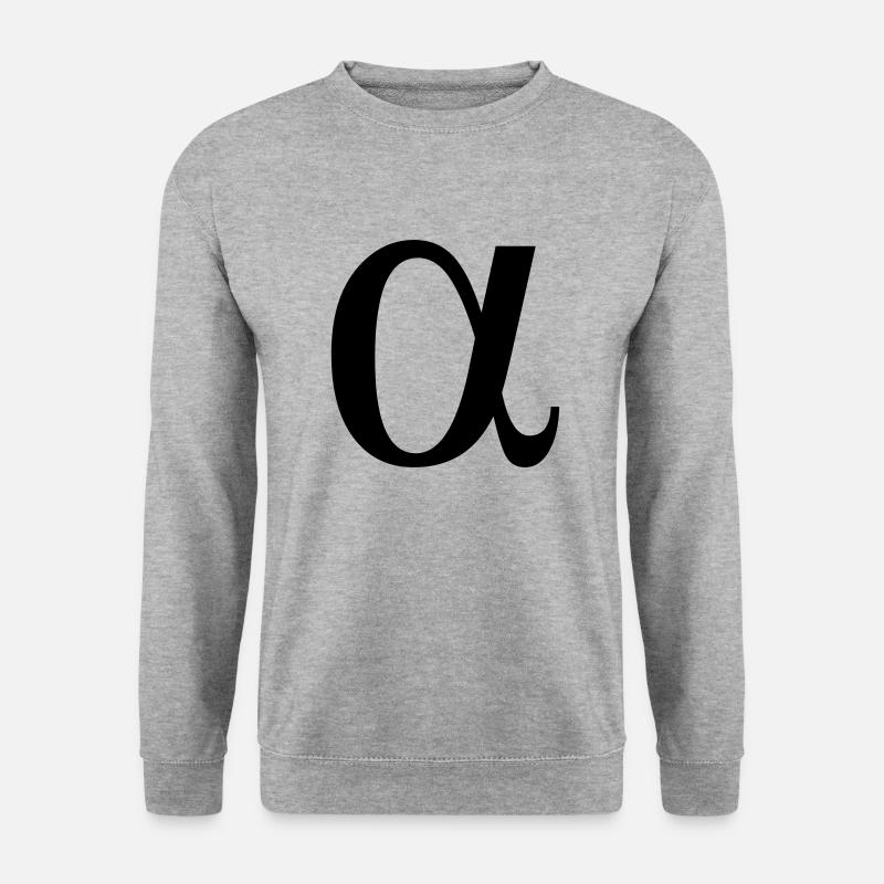 alpha griechische Buchstabe - Unisex Pullover - Weißgrau meliert
