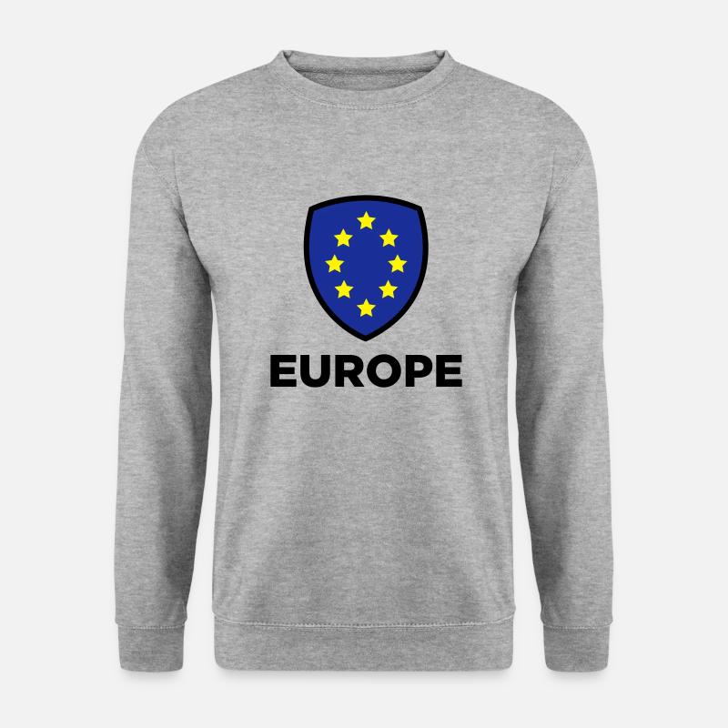 Die Unionsflagge von Europa - Unisex Pullover - Weißgrau meliert