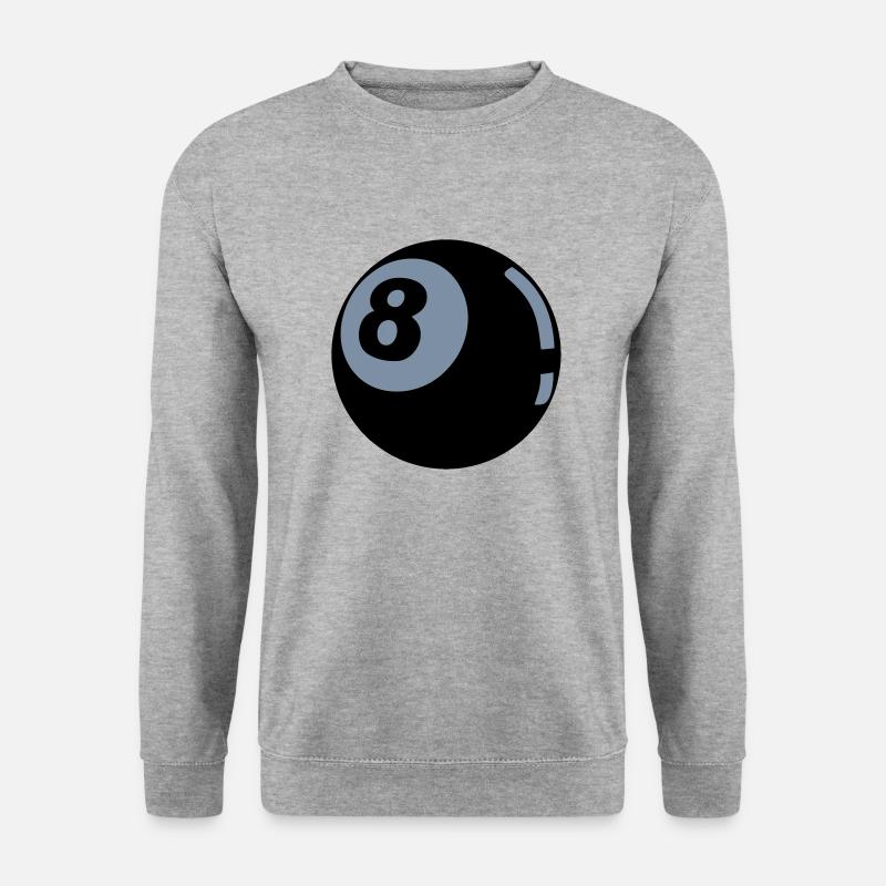 8 Ball - Unisex Pullover - Weißgrau meliert