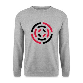 cercle signe - Sweat-shirt Unisexe - gris chiné - Devant - Alina (178cm) & Michal (187cm)