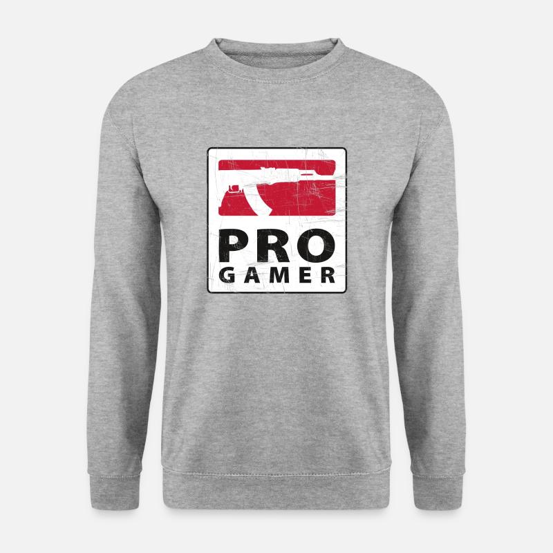 ProGamer - Unisex Pullover - Weißgrau meliert