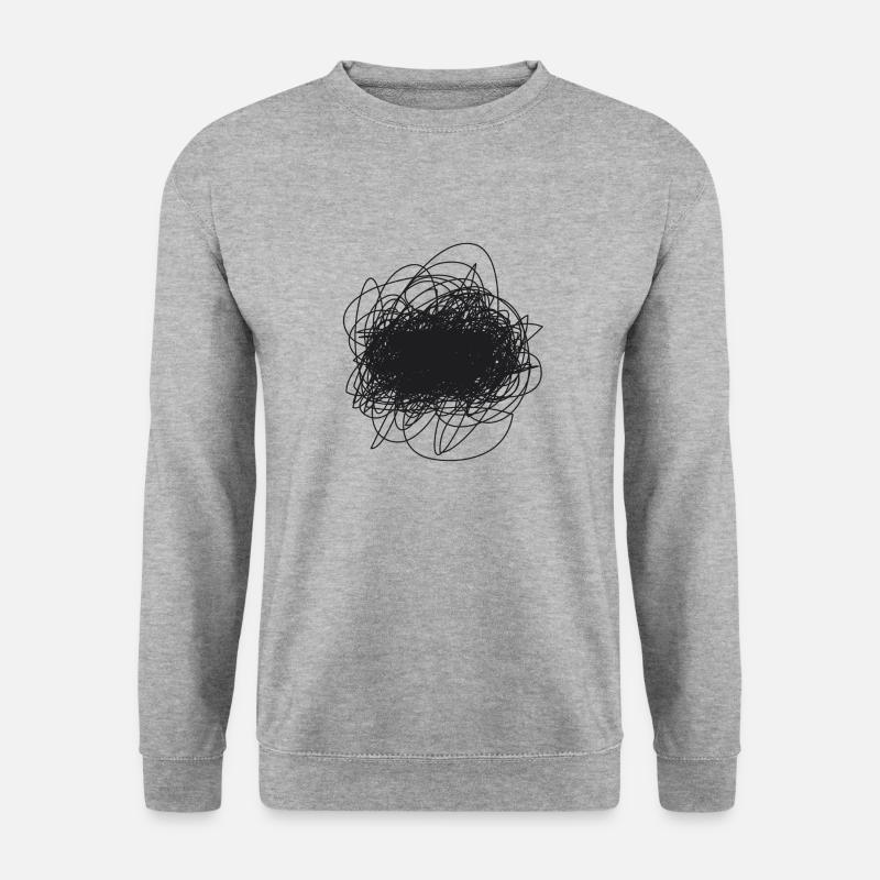 Gekritzel - Unisex Pullover - Weißgrau meliert