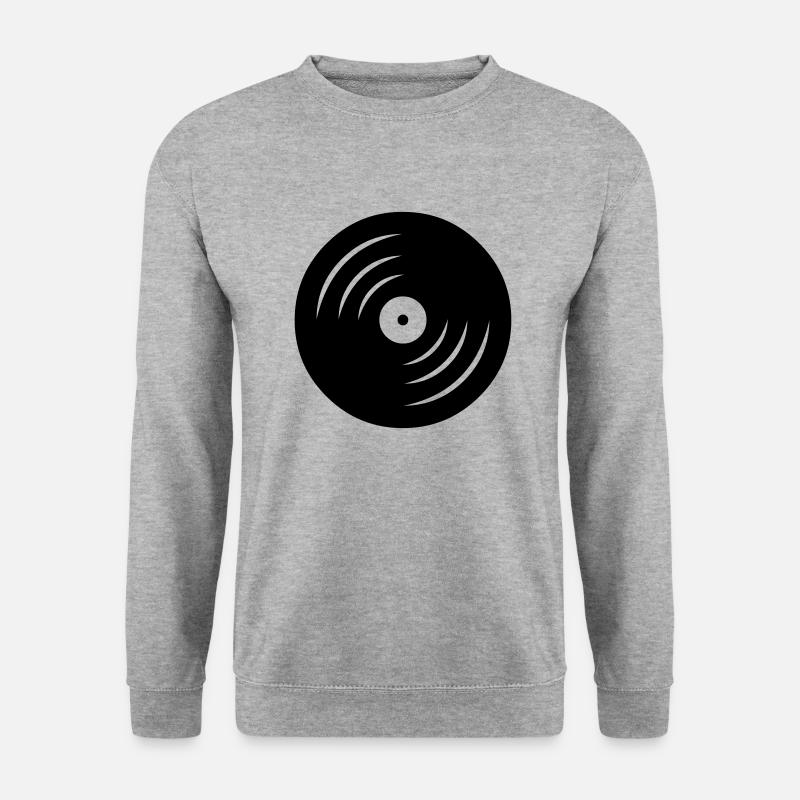 vinyl - Unisex Pullover - Weißgrau meliert