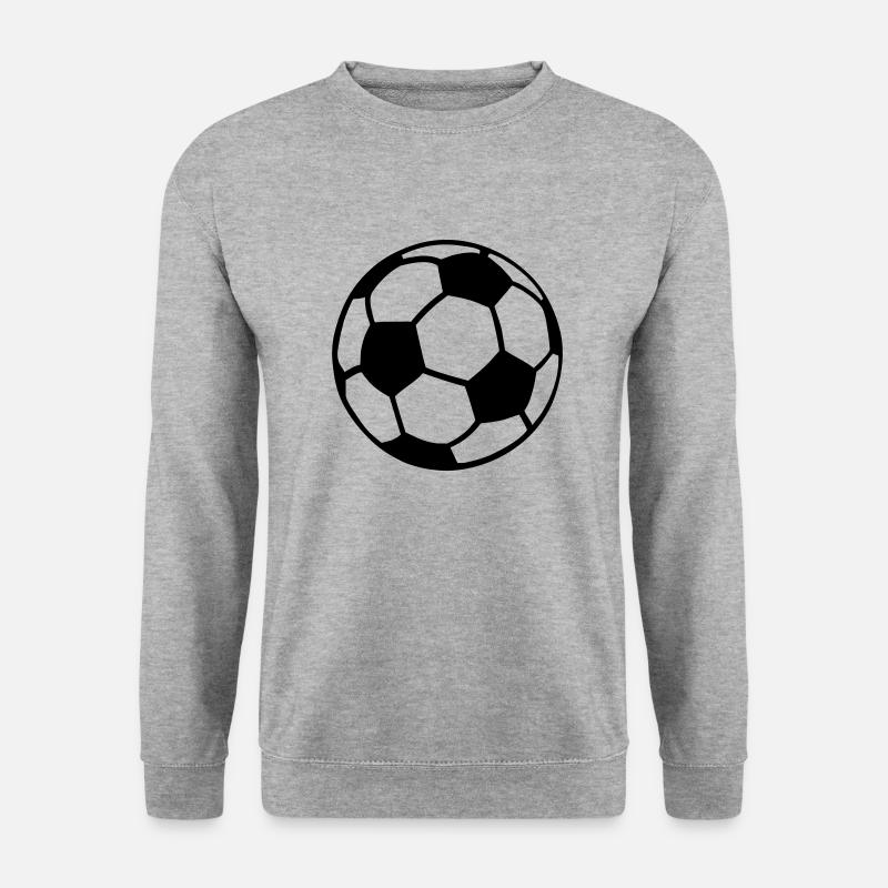 Fußball - Unisex Pullover - Weißgrau meliert