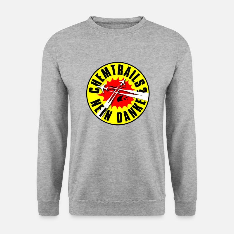 chemtrails-nein danke - Unisex Pullover - Weißgrau meliert