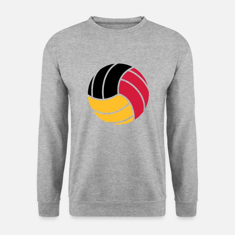 Volleyball 3c - Unisex Pullover - Weißgrau meliert