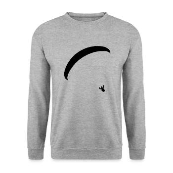 Gleitschirm - Unisex Pullover - Weißgrau meliert - Vorne - Alina (178cm) & Michal (187cm)