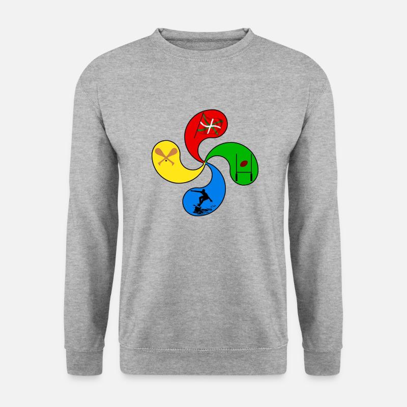 lauburu Sport - Unisex Pullover - Weißgrau meliert