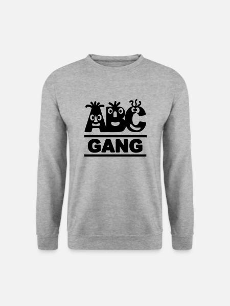lustige ABC-GANG - Unisex Pullover - Weißgrau meliert