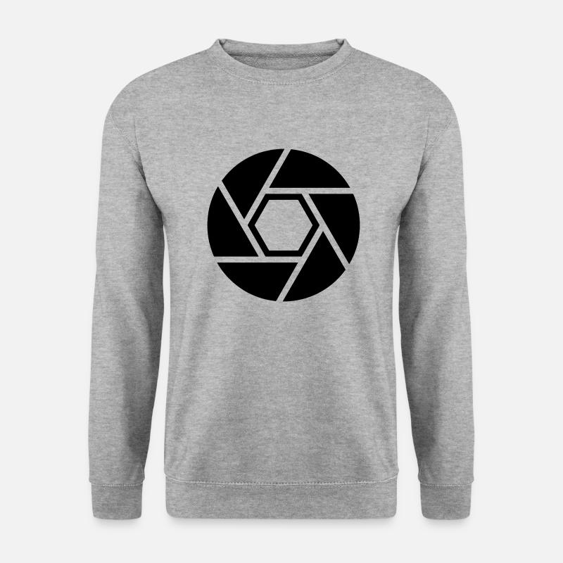 Eye of the camera - Unisex Pullover - Weißgrau meliert