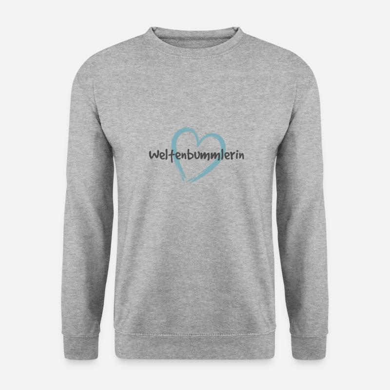 Weltenbummlerin Bolivien - Unisex Pullover - Weißgrau meliert