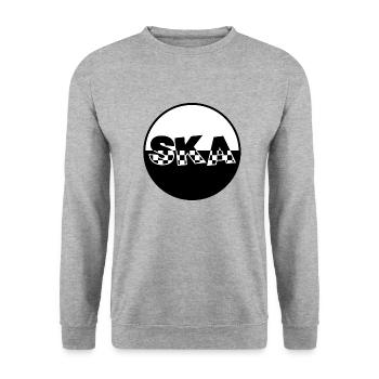 Logo circulaire SKA - Sweat-shirt Unisexe - gris chiné - Devant - Alina (178cm) & Michal (187cm)