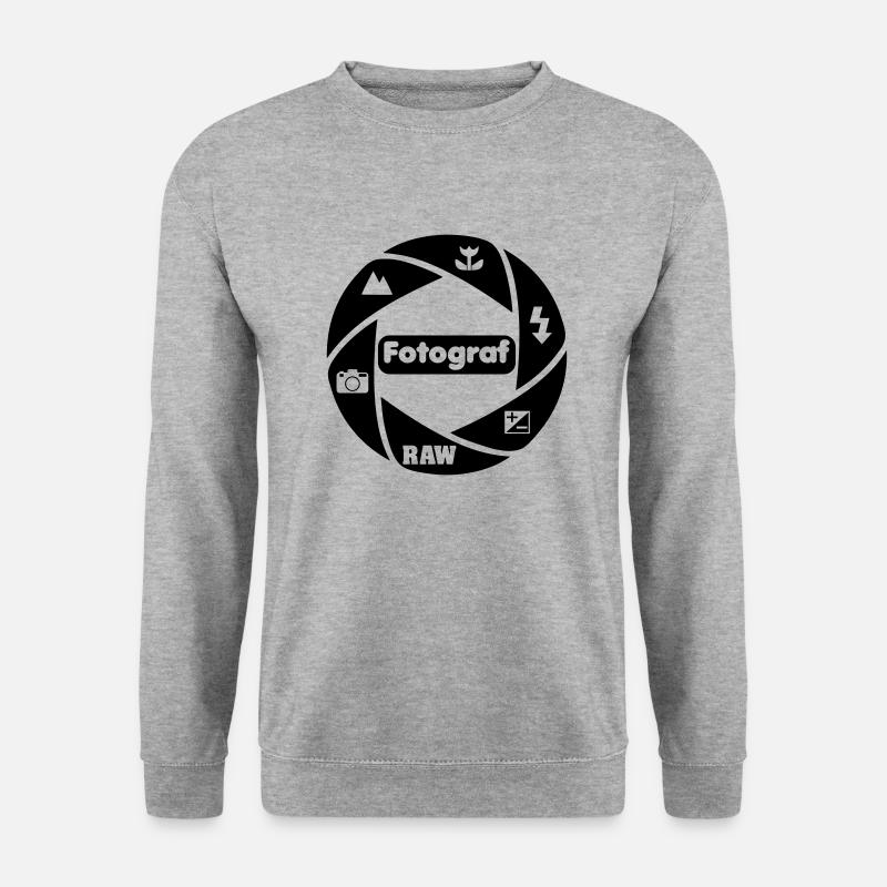 Fotograf - Unisex Pullover - Weißgrau meliert