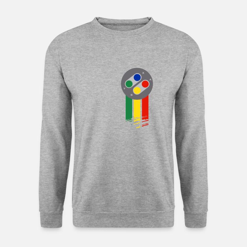 Famicon pad - Unisex Pullover - Weißgrau meliert