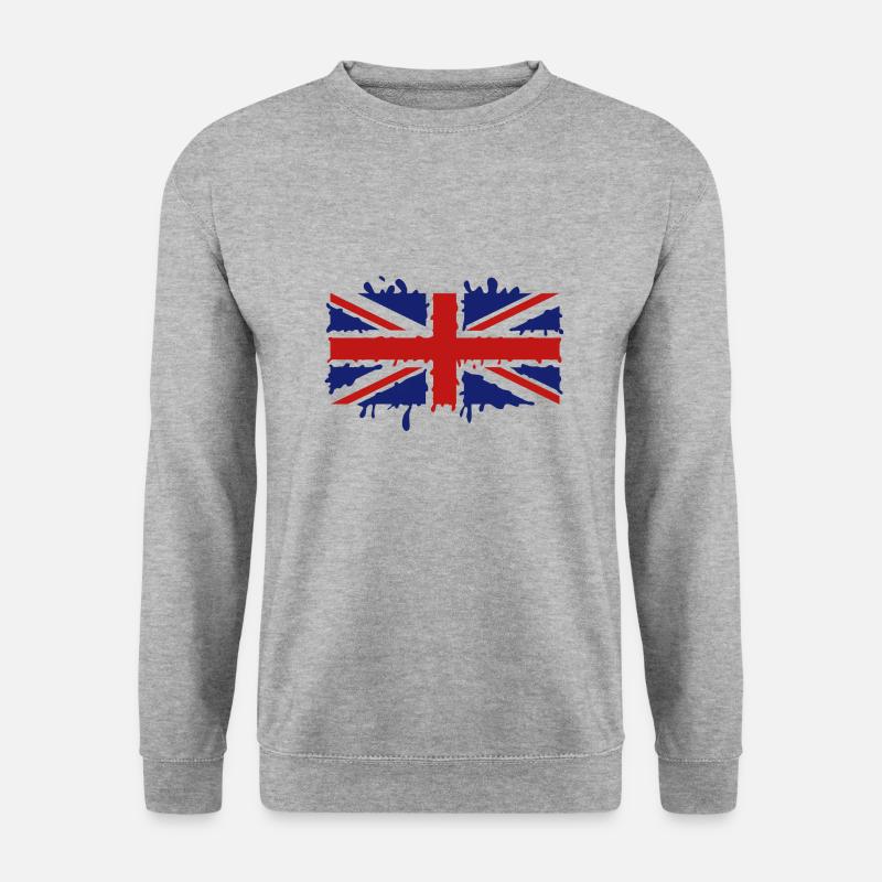 Dripping Union Jack - Unisex Sweatshirt - salt & pepper