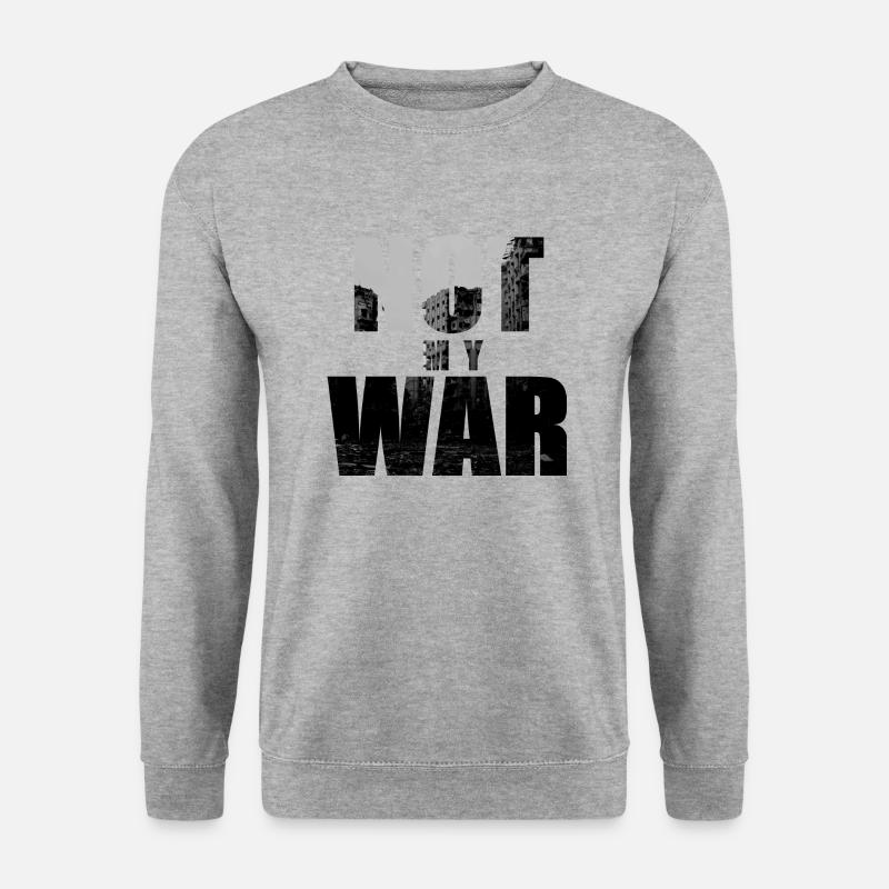 Not My War - Unisex Pullover - Weißgrau meliert