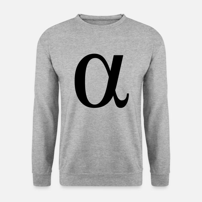alpha greek - Unisex Pullover - Weißgrau meliert