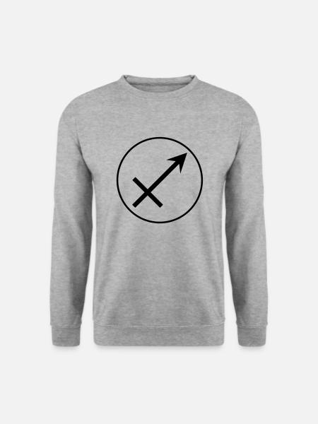 SCHÜTZE STERNZEICHEN! - Unisex Pullover - Weißgrau meliert