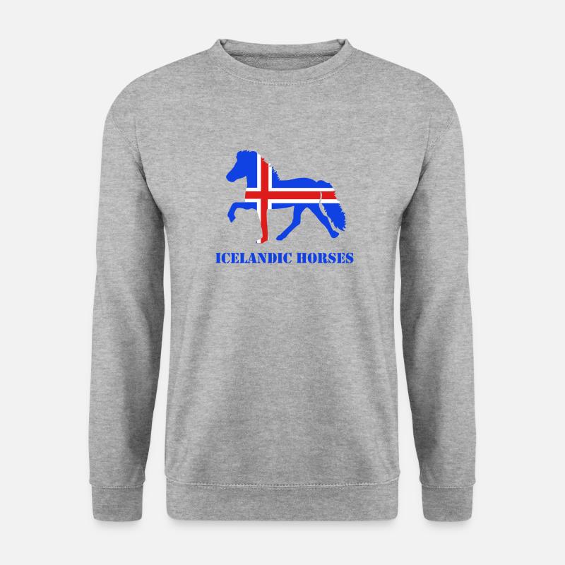 tölt flag - Unisex Pullover - Weißgrau meliert