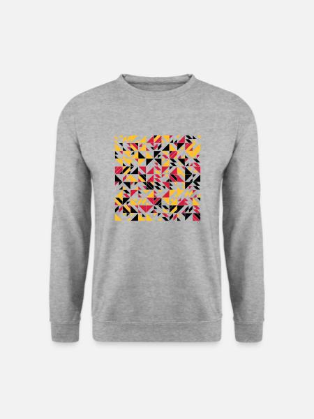 Deutschland | Triangles - Unisex Pullover - Weißgrau meliert