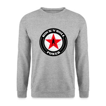 music - Unisex Sweatshirt - salt & pepper - Front - Alina (178cm) & Michal (187cm)