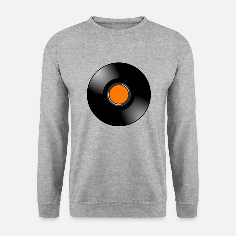 vinyl - Unisex Pullover - Weißgrau meliert