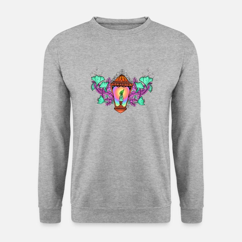 raimbow Laterne - Unisex Pullover - Weißgrau meliert