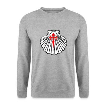 Croix St Jacques 4 - Sweat-shirt Unisexe - gris chiné - Devant - Alina (178cm) & Michal (187cm)