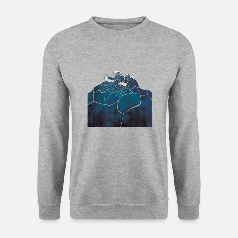 deep Blue - Unisex Pullover - Weißgrau meliert
