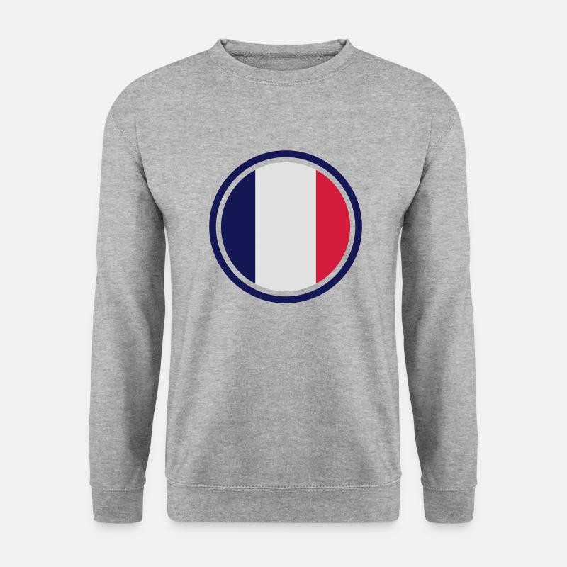 franceflag_3c - Unisex Pullover - Weißgrau meliert