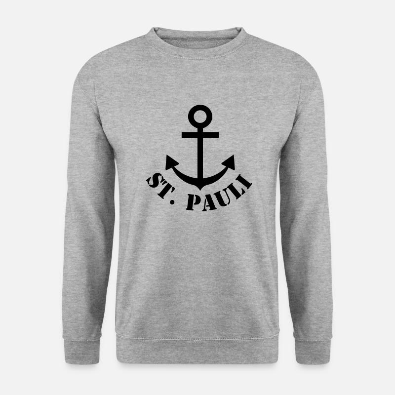 st. pauli - Unisex Pullover - Weißgrau meliert