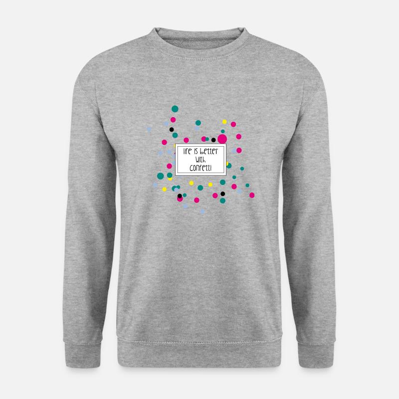 Konfetti - Unisex Pullover - Weißgrau meliert