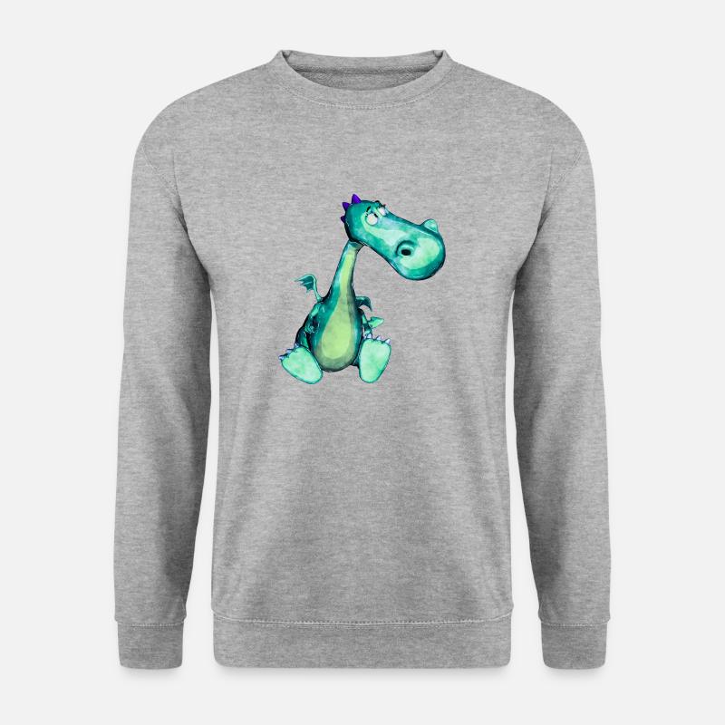 Dragon Ermel by Sabina Elisabeth - Unisex Pullover - Weißgrau meliert