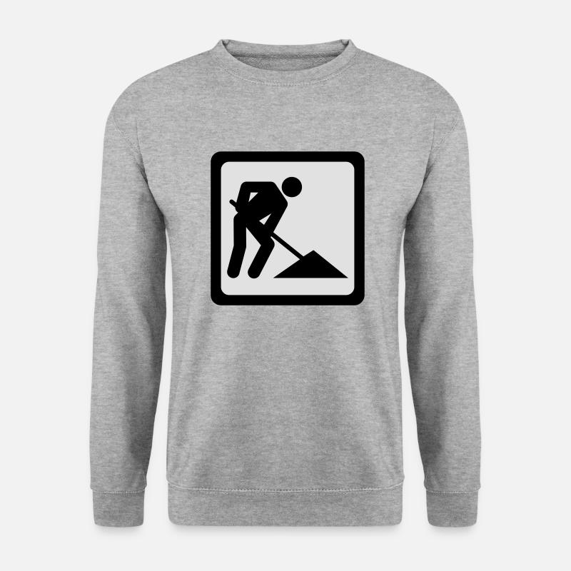 In Arbeit - Unisex Pullover - Weißgrau meliert