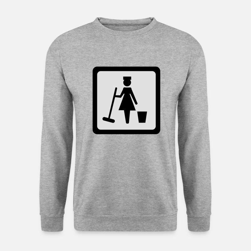 Putzfrau - Unisex Pullover - Weißgrau meliert