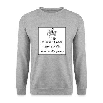 All the same - Unisex Sweatshirt - salt & pepper - Front - Alina (178cm) & Michal (187cm)