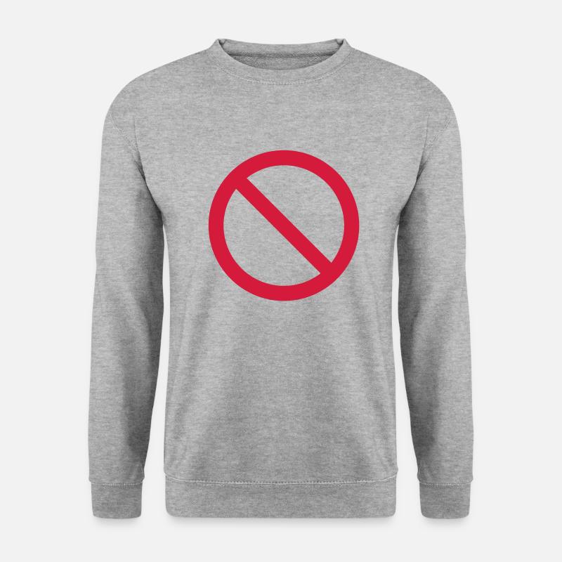 verboten_f1 - Unisex Pullover - Weißgrau meliert