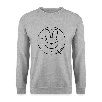 Space Bunny - To Venus And Beyond - Unisex Pullover - Weißgrau meliert - Vorne - Alina (178cm) & Michal (187cm)