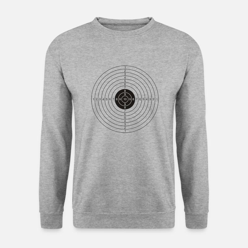 Zielscheibe - Unisex Pullover - Weißgrau meliert