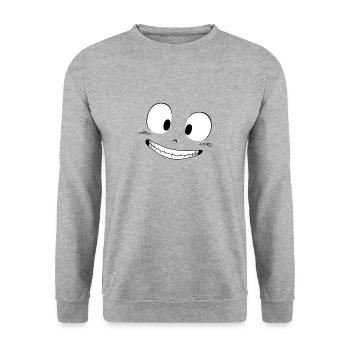 Happy - Sweat-shirt Unisexe - gris chiné - Devant - Alina (178cm) & Michal (187cm)