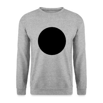 Mathematics-symbol - black circle - hole - Unisex Sweatshirt - salt & pepper - Front - Alina (178cm) & Michal (187cm)